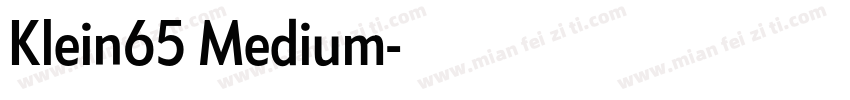Klein65 Medium字体转换